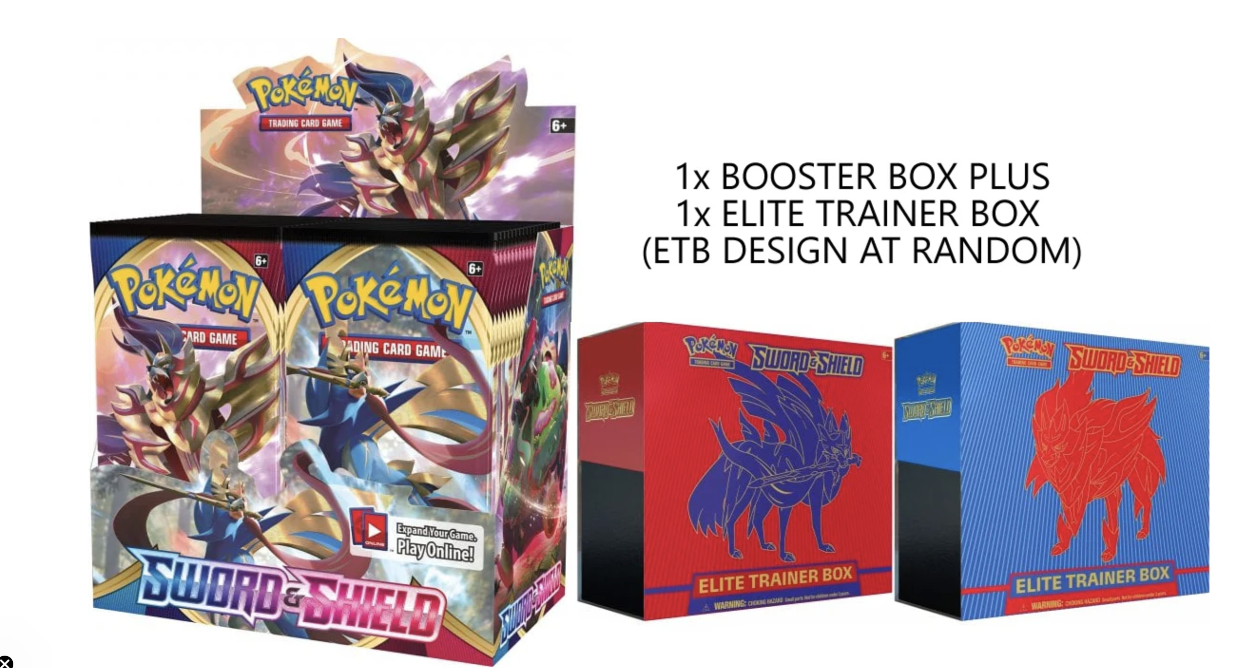 Pokemon Sword & Shield Booster Box & Elite Trainer Box Bundle