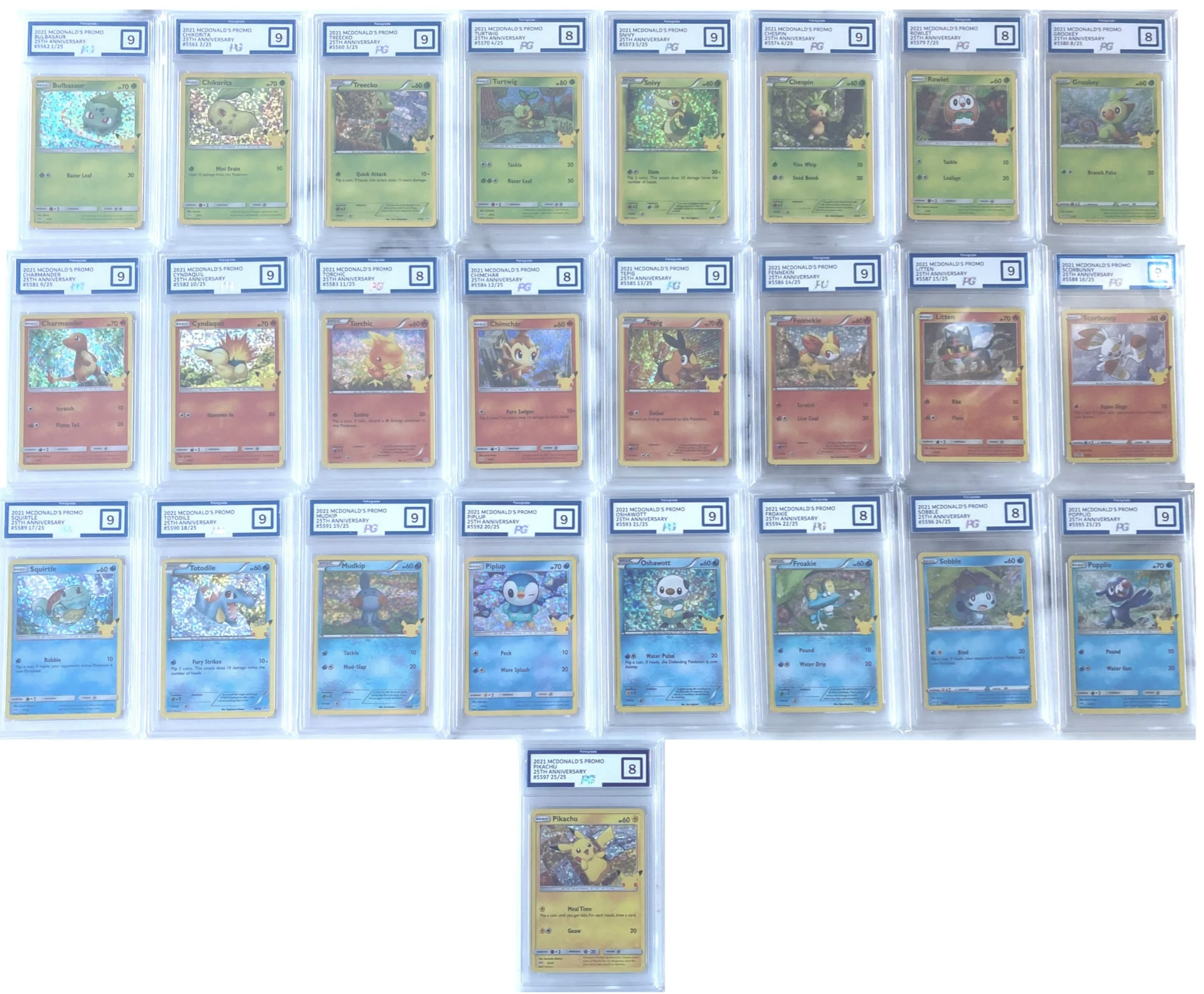 Pokemon McDonalds 25th Anniversary Complete Holo Graded Set (PokeGrade)