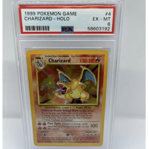 Charizard 4/102 PSA 6 Graded Rare Pokemon Card (1999 Pokemon Game)