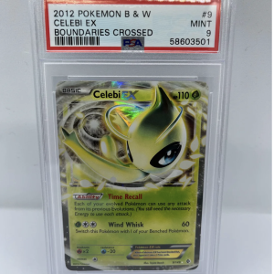 Celebi EX 9/149 PSA 9 Graded Rare Pokemon Card (Boundaries Crossed - 2012 Pokemon B & W)